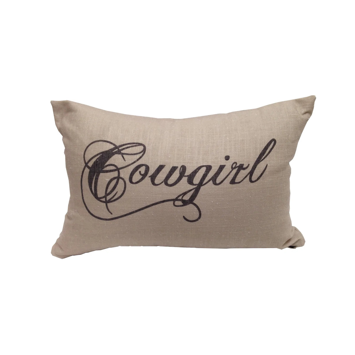 Cowboy/Cowgirl Linen Lumbar Pillow