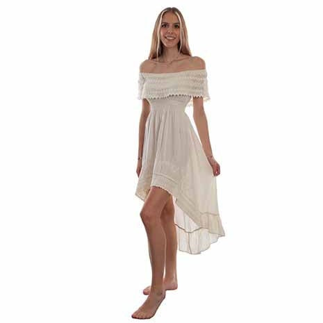 Scully - Womens Off Shoulder Hi/Lo Dress