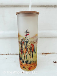 Ranchin Out West Frosted Glass Tumbler