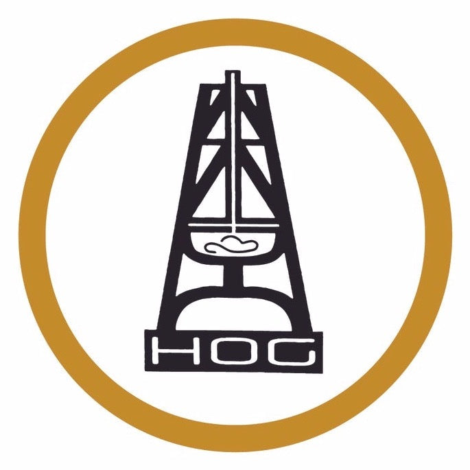 Hooey HOG Tan/Black Round Sticker