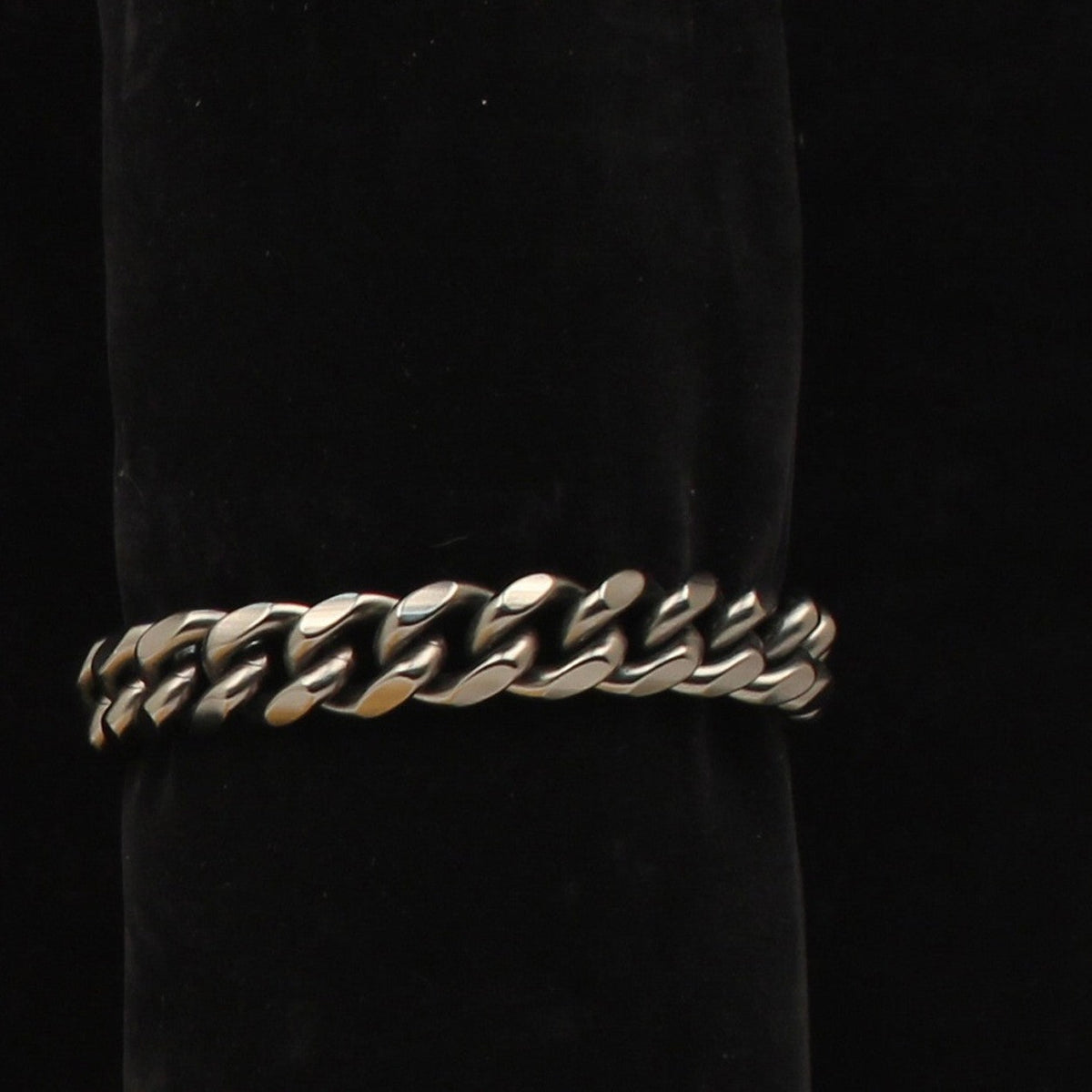 Silver Strike Men's Gunmetal Chain Bracelet