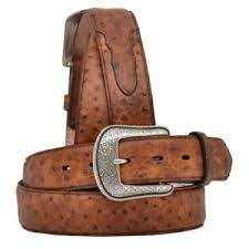 3D Belt Company Men s Vintage Ostrich Print Belt Branded Country