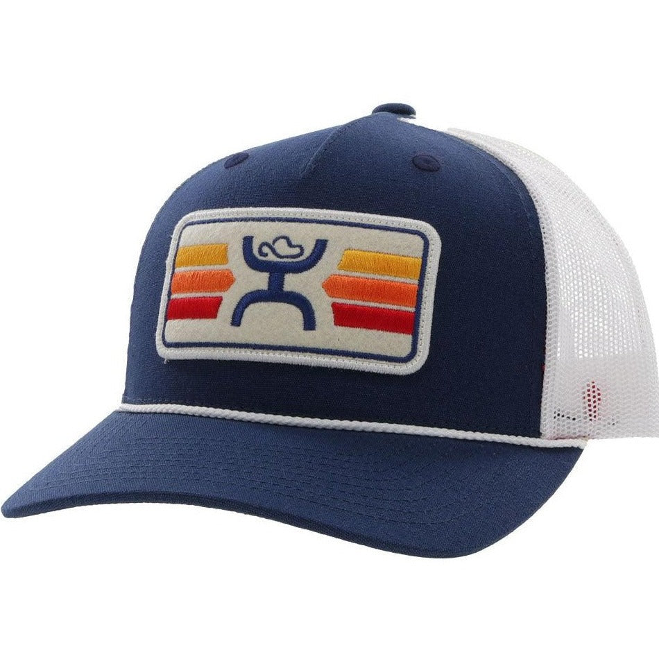 Hooey "Sunset" Navy and Cream Hat