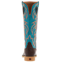 Twisted X Youth Buckaroo Boot- Dark Chocolate/Electric Turquoise