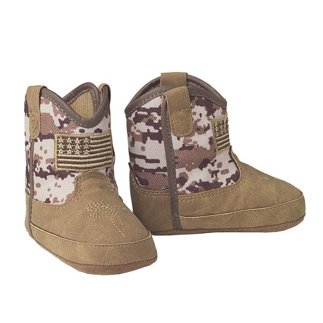 Ariat Lil' Stompers Patriot Digital Camo Infant Boot with Flag Patch