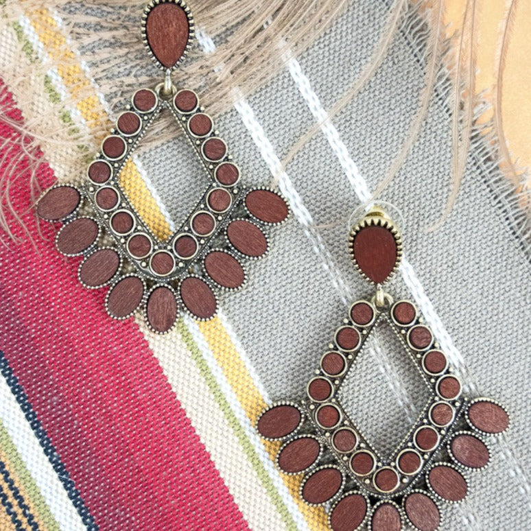 Dark Brown Chandelier Earrings