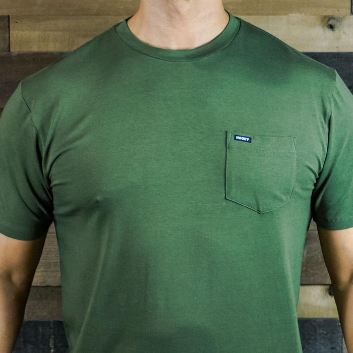 Hooey Men's San Jose Bamboo Pocket Tee in Olive