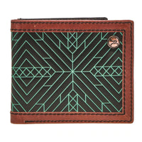Hooey "Neon Moon" Turquoise Aztec Roughy Bi-Fold Wallet