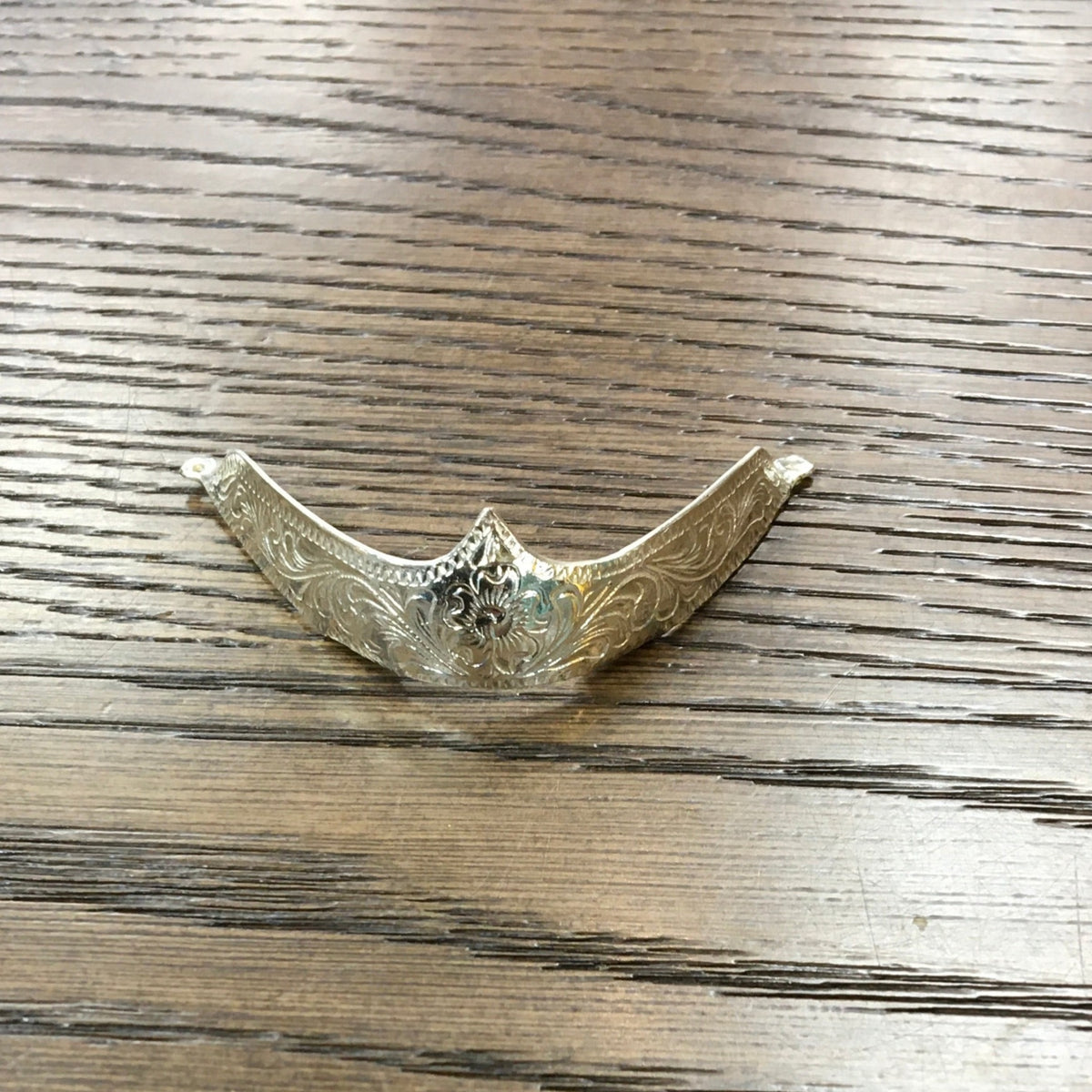 M&F Silver Engraved Western Scrolling Toe Caps