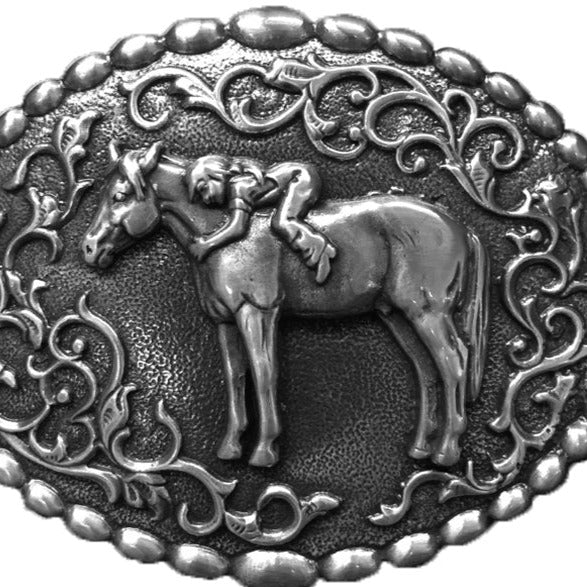 Blazin Roxx Youth Oval Horse Belt Buckle – Branded Country Wear display picture 2