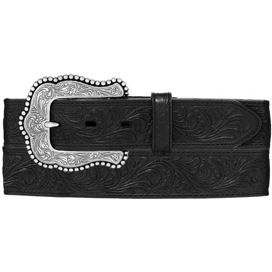 Tony Lama Women's Layla Tooled Black Belt