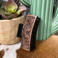 Tooled Leather Western Claw Clips