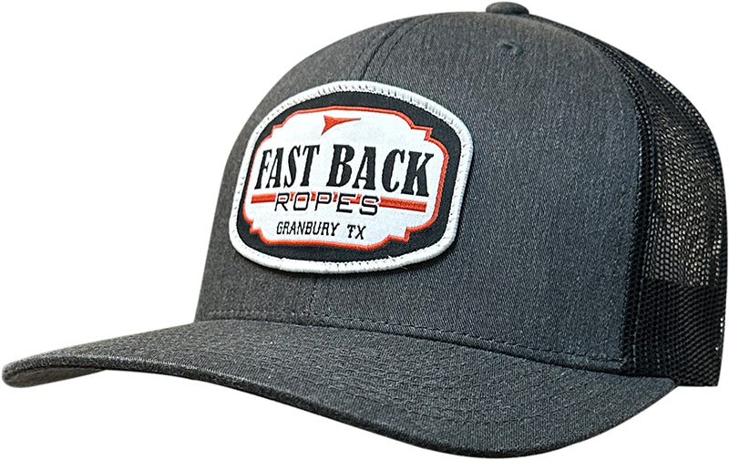 Fast Back x Red Dirt Hat Co Men's Logo Patch Trucker Cap in Charcoal/Black