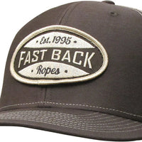 Fast Back Men's Embroidered Logo Patch Trucker Cap in Brown/Khaki