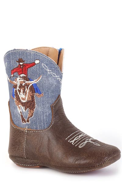 Roper Cowbabies Infant Bullrider Blue Boot