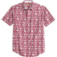 Tin Haul Men's S/S Aztec Stripe Western Snap Shirt in Wine