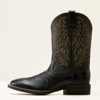 Ariat Men's Sport Western Wide Square Toe Cowboy Boot in Black Deertan/Black