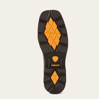 Ariat Men's Groundbreaker Wide Square Toe Waterproof Steel Toe Work Boot in Dark Brown