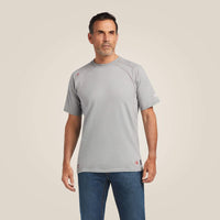 Ariat Men's Flame Resistant Work Crew T-Shirt in Silver Fox
