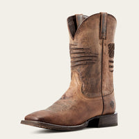 Ariat Men's Circuit Patriot Cowboy Boot in Weathered Tan
