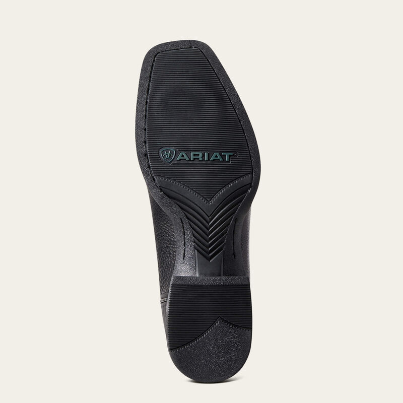 Ariat Men's Sport Herdsman Western Boot in Black Deertan