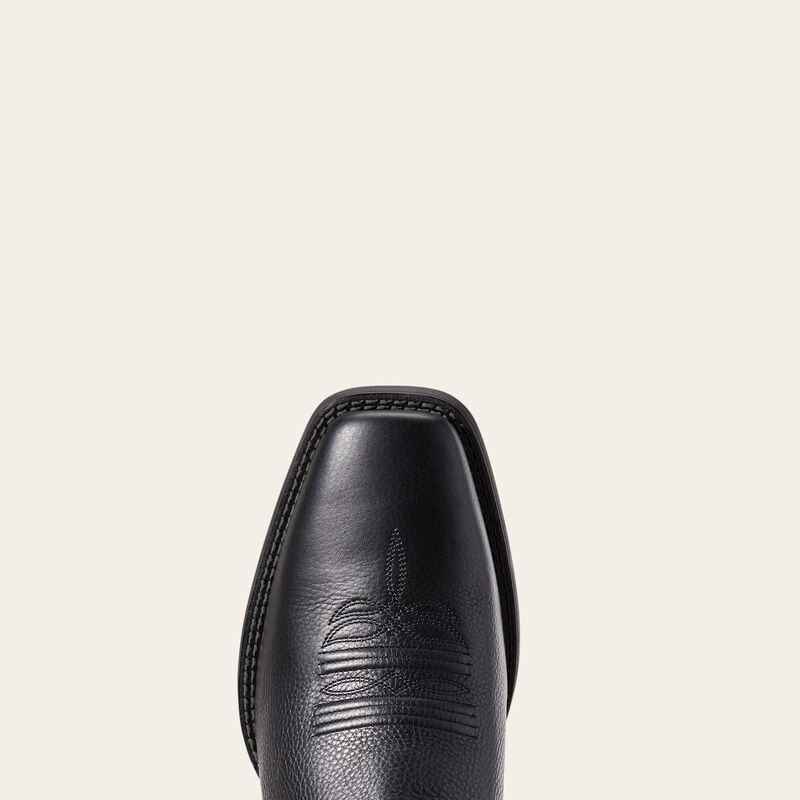 Ariat Men's Sport Herdsman Western Boot in Black Deertan
