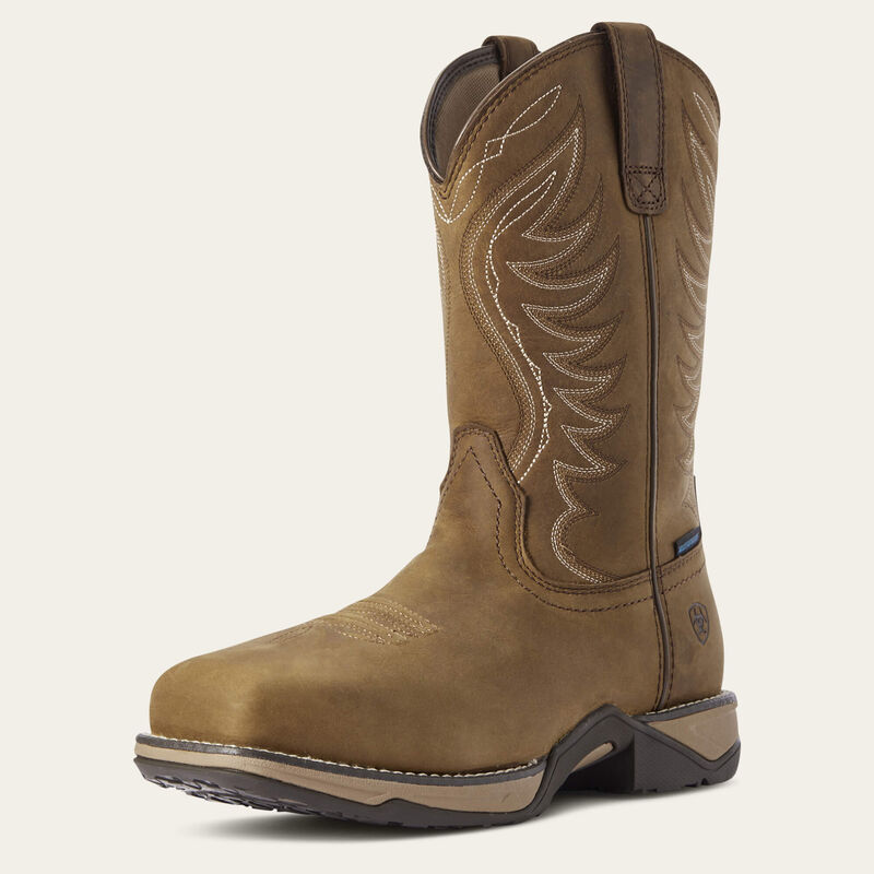 Ariat Women's Anthem Waterproof Square Toe Composite Toe Work Boot in Brown
