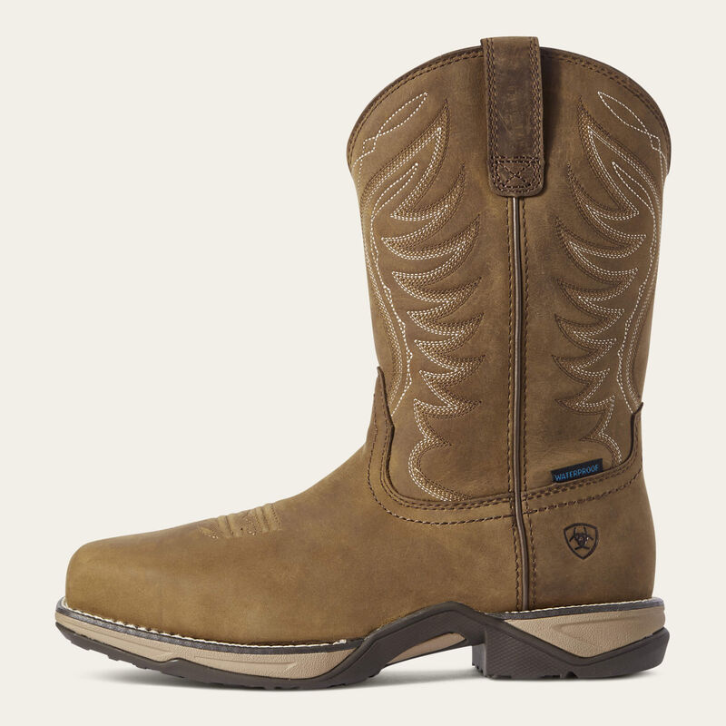 Ariat Women's Anthem Waterproof Square Toe Composite Toe Work Boot in Brown