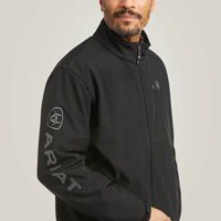 Ariat Men's Logo 2.0 Patriot Softshell Water Resistant Jacket in Black