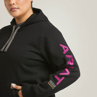 Ariat Women's Plus Rebar Graphic Hoodie in Black/Purple