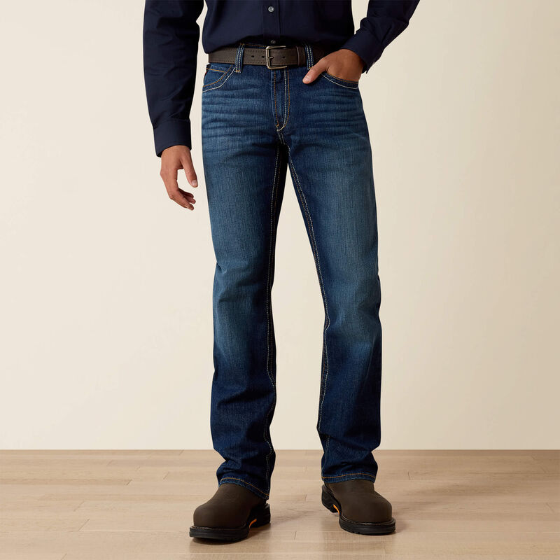 Ariat Men's FR M4 Relaxed DuraStretch Stillwell Boot Cut Jean in Calder