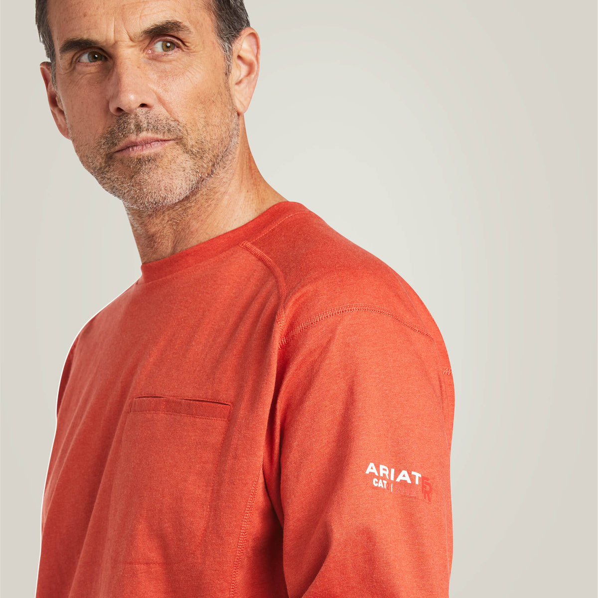 Ariat Men's FR Air Crew Volcanic Heather Long Sleeve T-Shirt 10039390