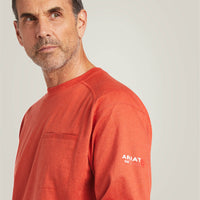 Ariat Men's FR Air Crew Long Sleeve T-Shirt - Volcanic Heather