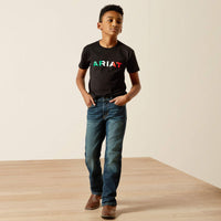 Ariat Boy's Viva Mexico Logo T-Shirt in Black