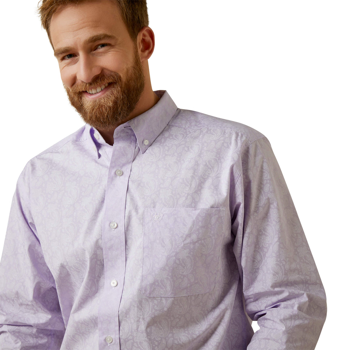 Ariat Men's Murray Fitted Shirt- Lilac Paisley