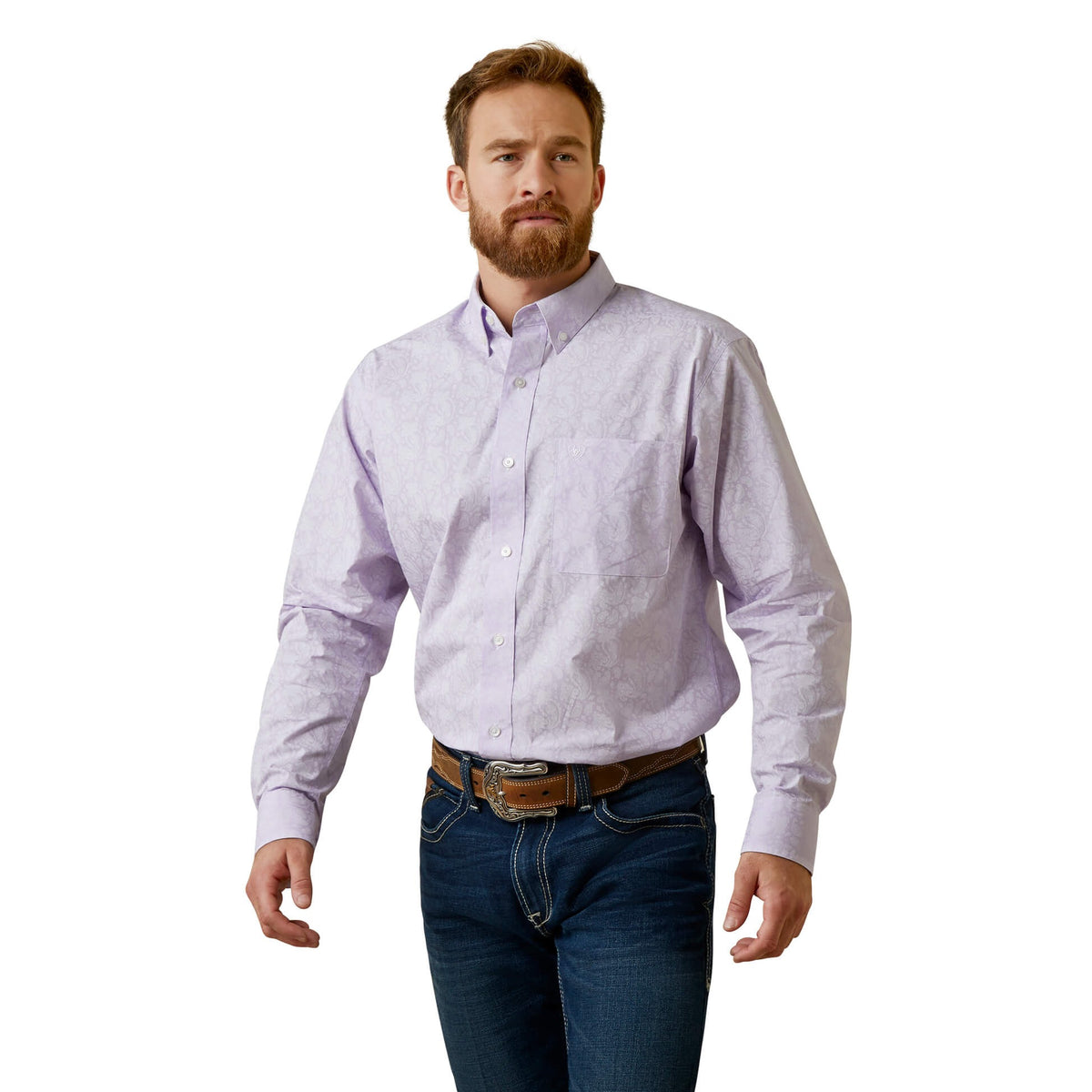 Ariat Men's Murray Fitted Shirt- Lilac Paisley