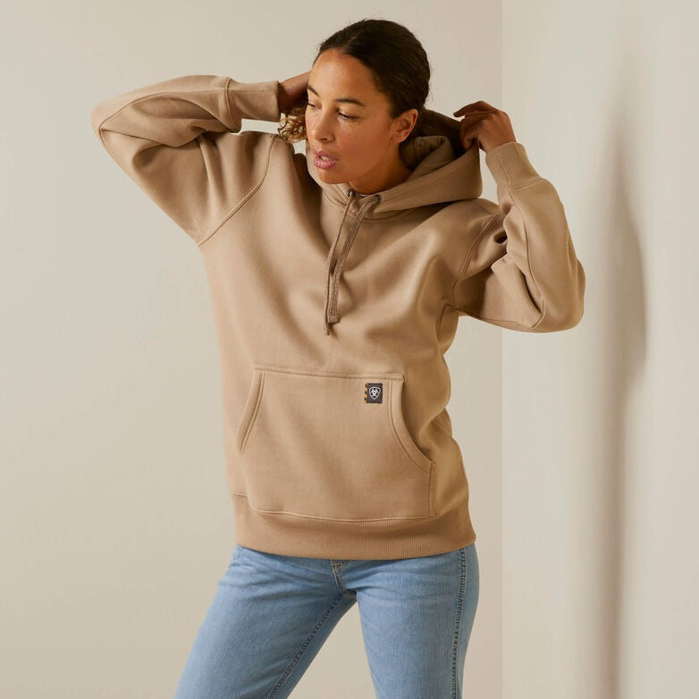 Ariat Women's Rebar Graphic Hoodie in String Alloy (Available in Regular & Plus Sizes)