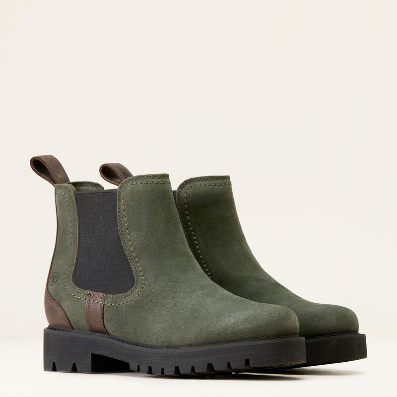 Ariat Women's Wexford Lug Waterproof Chelsea Boot in Forest Night