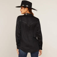 Ariat Women's Rhonda Black Long Sleeve Western Snap Shirt