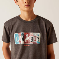Ariat Boy's License Plate Cowboy T-Shirt
