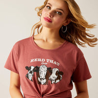 Ariat Women's Herd That T-shirt in Red Clay Heather