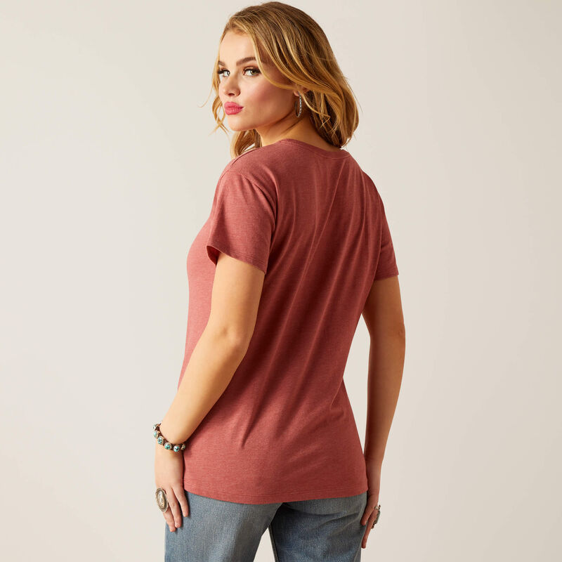Ariat Women's Herd That T-shirt in Red Clay Heather