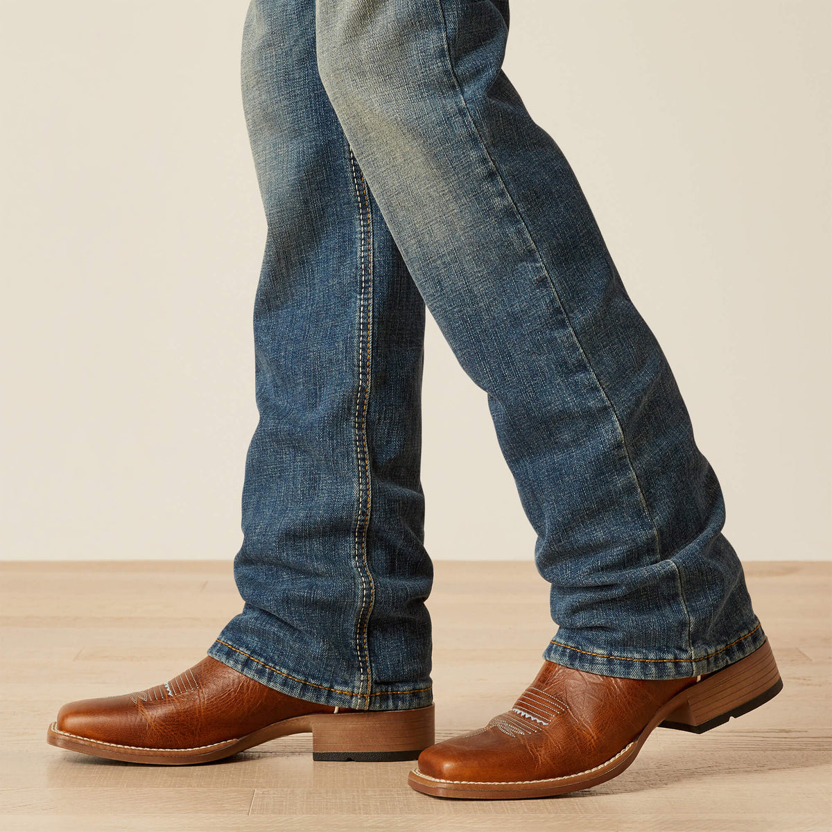Ariat Boy's B4 Relaxed Sebastian Bootcut Jeans in Wave Wash