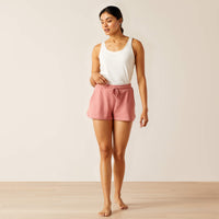 Ariat Women's Blushing Drawstring E-Waist Shorts in Dusty Rose