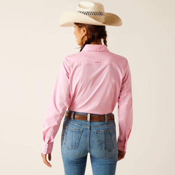 Ariat Women's Kirby L/S Western Stretch Button Down Shirt in Prism Pink
