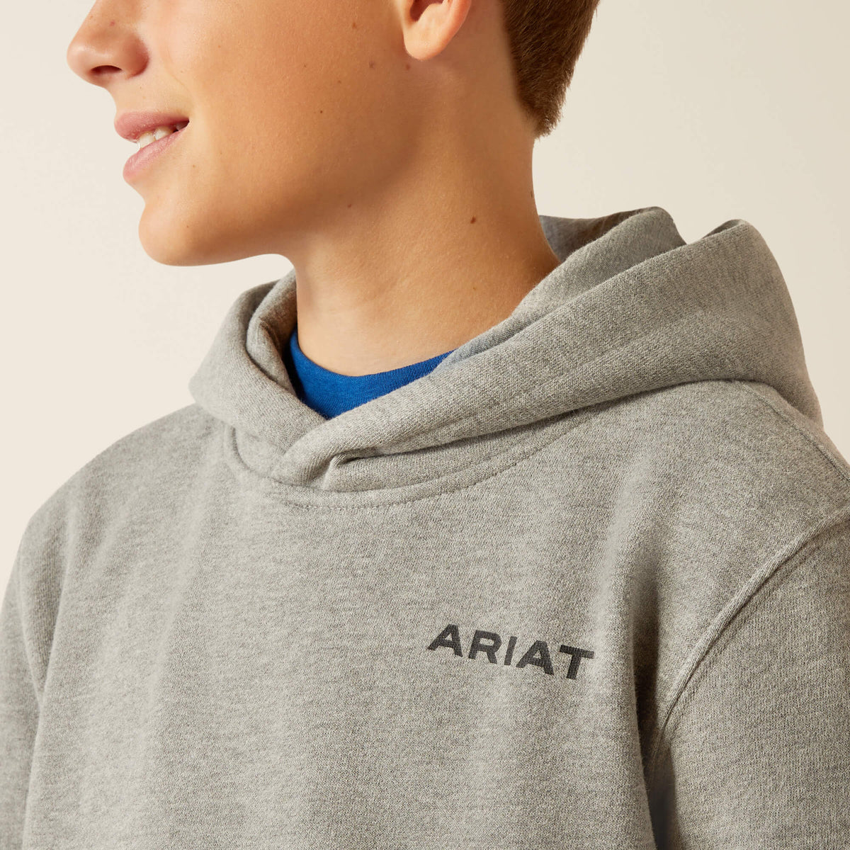 Ariat Boy's Bold Hex Hoodie in Grey Heather