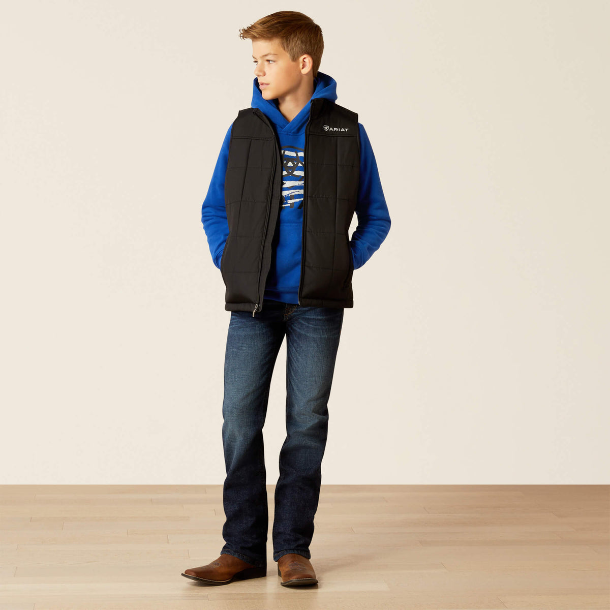 Ariat Boy's Cirus Insulated Vest in Black