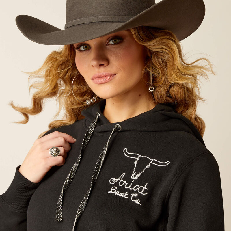 Ariat Women's Steer Stitch Hoodie in Black