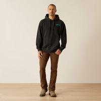 Ariat Men's Diamond Canyon Pullover Hoodie in Black Heather (Available in Tall Sizes)