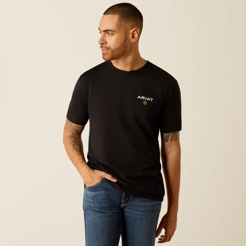 Ariat Men's American Rancher Graphic T-Shirt in Black